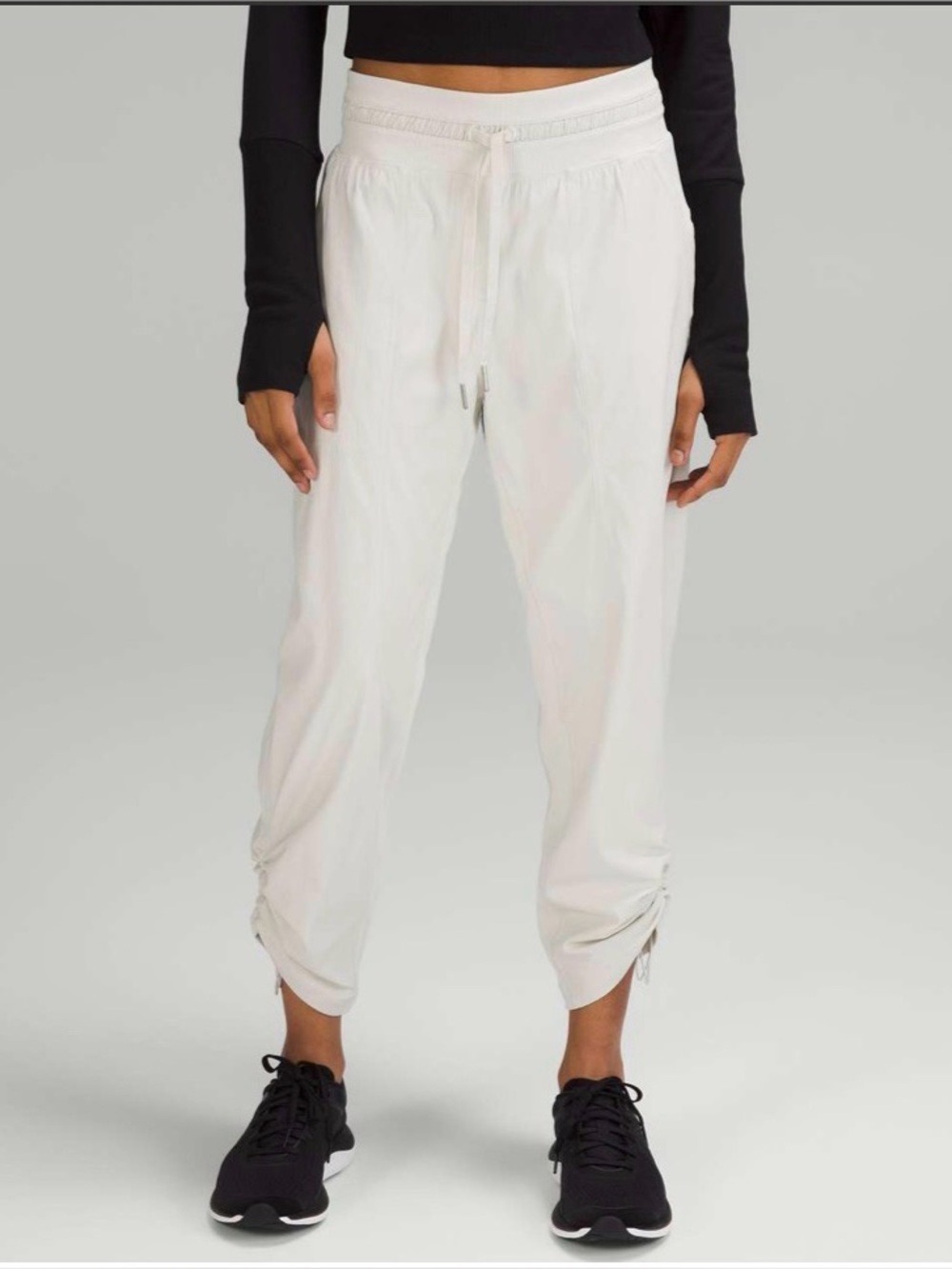 Lululemon Dance Studio Mid Rise Lined Cropped Pants Bone/Cream 10 Athleisure